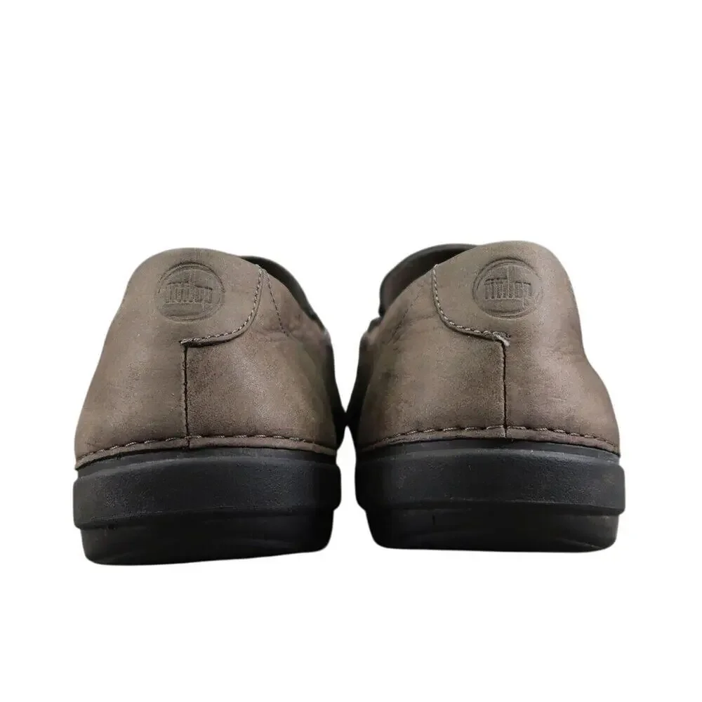 FitFlop Shoes Men 13 Loafer Slip On Comfort Classic Toning Leather Walking Brown